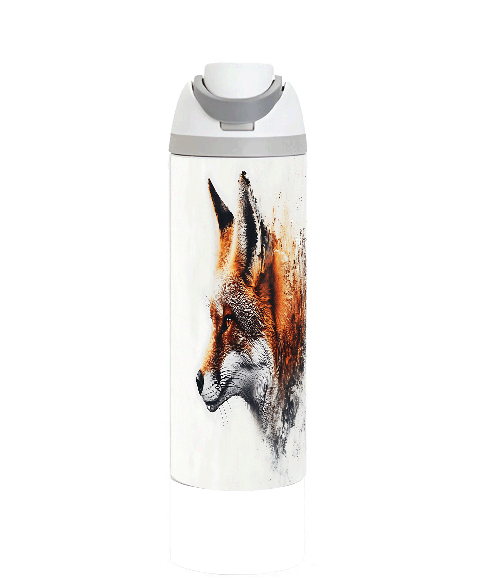 Fox Watercolour One Touch - 720ml Thermal Drinks Bottle
